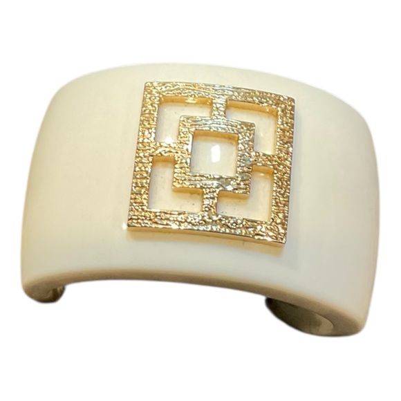 Trina Women’s Turk Ivory/Gold Cuff Bracelet - Picture 1 of 8